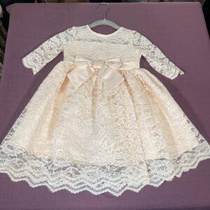 Blueberi Boulevard Lace Dress in Cream - Girls Size 2T - NWOT